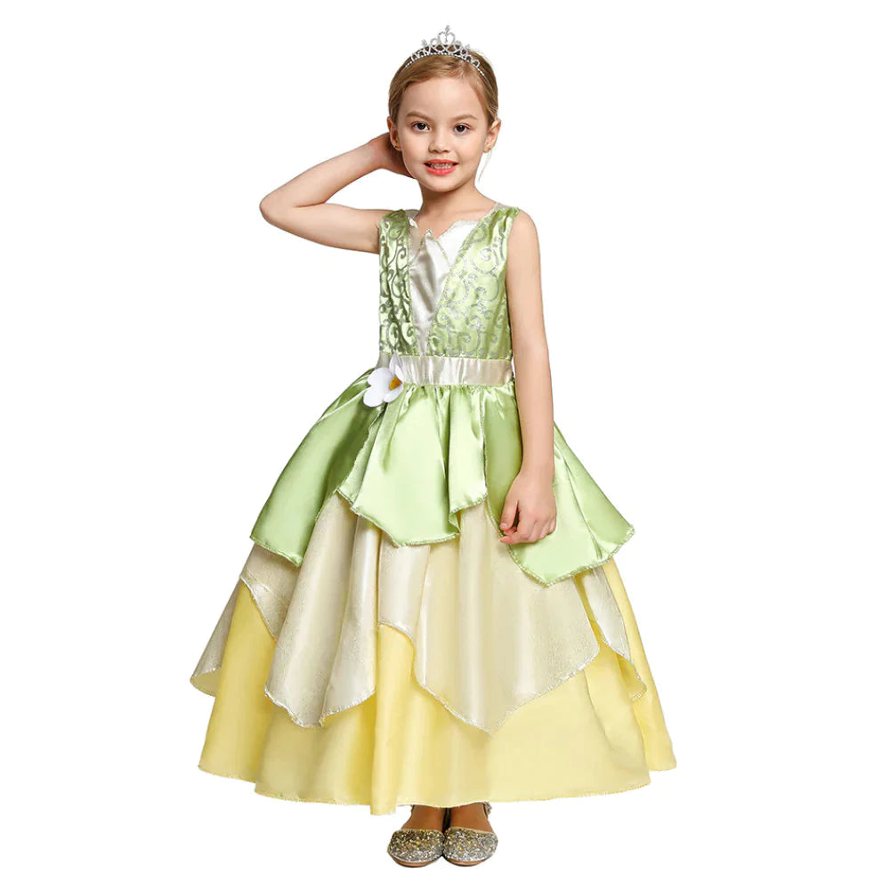 Vestido Infantil Princesa Tiana e o Sapo no Bosque – PequenoLook