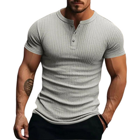 Camisa de Manga Curta Masculina Listrada Esportiva