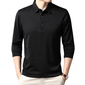 Camisa de Manga Longa Masculina Gola Polo 100% Algodão