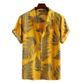 Camisa de Manga Curta Masculina Havaiana