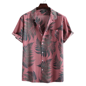 Camisa de Manga Curta Masculina Havaiana