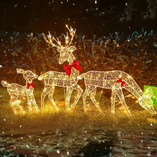 Seu Natal com a Família de Cervos  - Decoração Encantadora