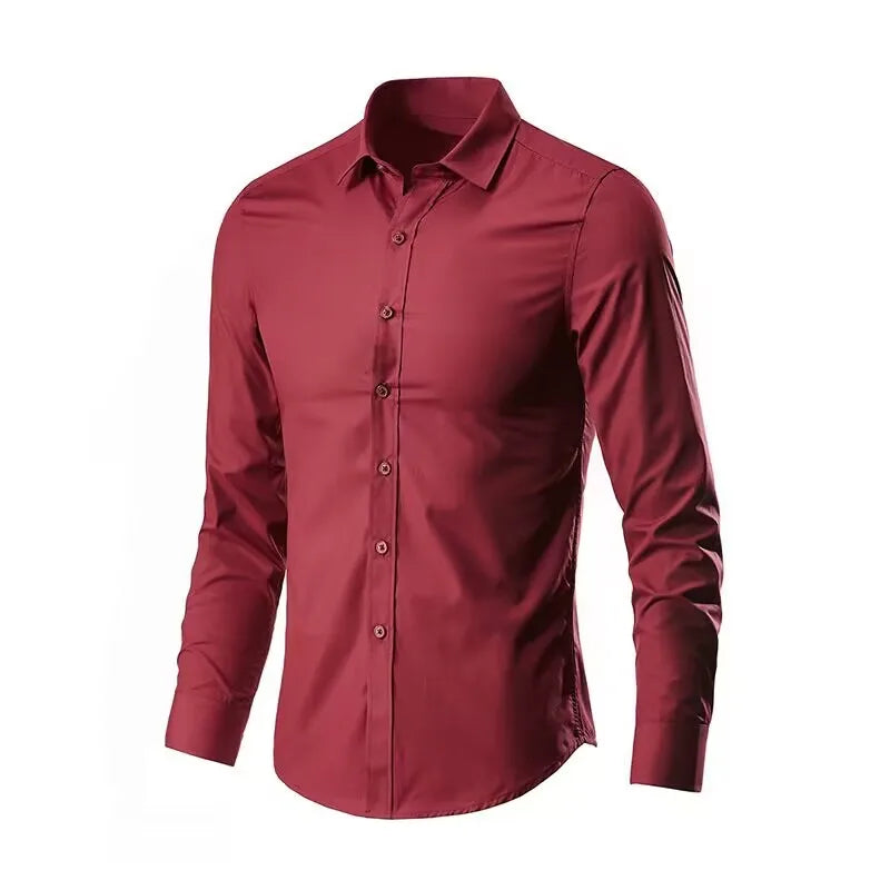 Camisa de Manga Longa Social Masculina Slim Fit