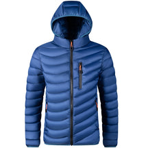 Jaqueta Masculina Puffer Impermeável Com Capuz Removível