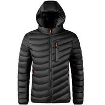 Jaqueta Masculina Puffer Impermeável Com Capuz Removível