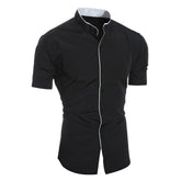 Camisa de Manga Curta Masculina Slim Fit