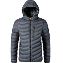 Jaqueta Masculina Puffer Impermeável Com Capuz Removível