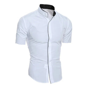 Camisa de Manga Curta Masculina Slim Fit