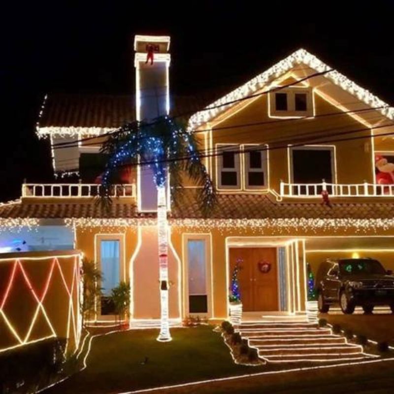 Conjunto de Luzes Solares - Brilho Mágico para sua Decoração de Natal